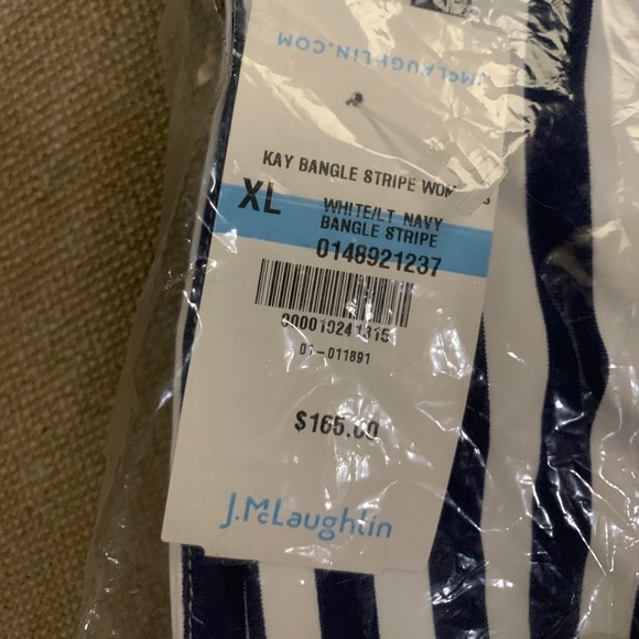 NWT J McLaughlin Kay Bangle Stripe Off Shldr Top - Picture 5 of 6